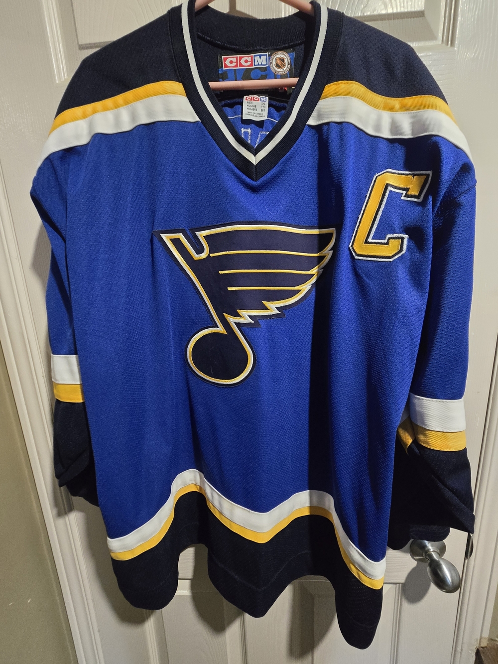 CCM 2000s St. Louis Blues Chris Pronger Hockey Jersey with Captain 'C'